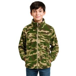 Columbia Boys Camo Full-Zip Fleece Jacket — Size 14/16